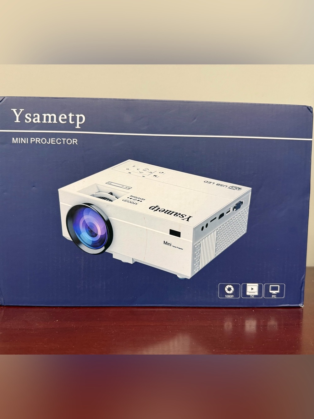 BRAND NEW!! White Mini Projector - Portable Home Theater